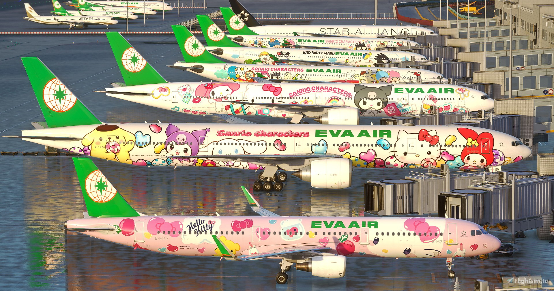 EVA Air Sanrio “Lolly Jet” – Kawaii Edition (B-16740) w/Cabin