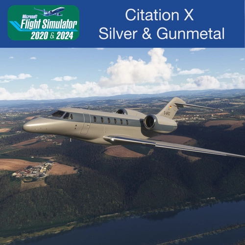 FlightFX Citation X Silver and Gunmetal