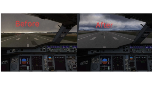 FlyByWire A380 – Centered Default Cockpit Camera