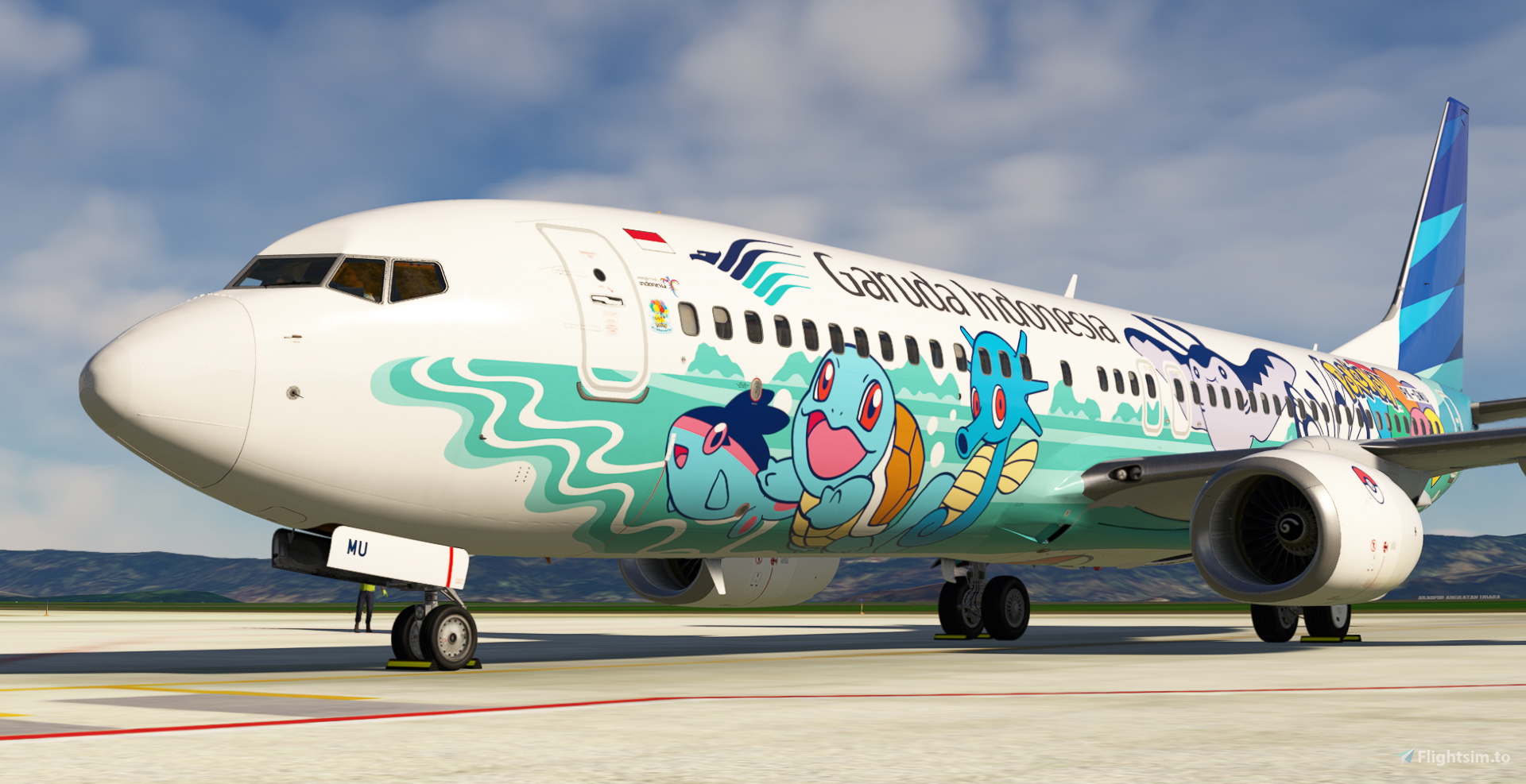 Garuda Indonesia (Pokémon - Pikachu Jet GA-1) / PK-GMU for