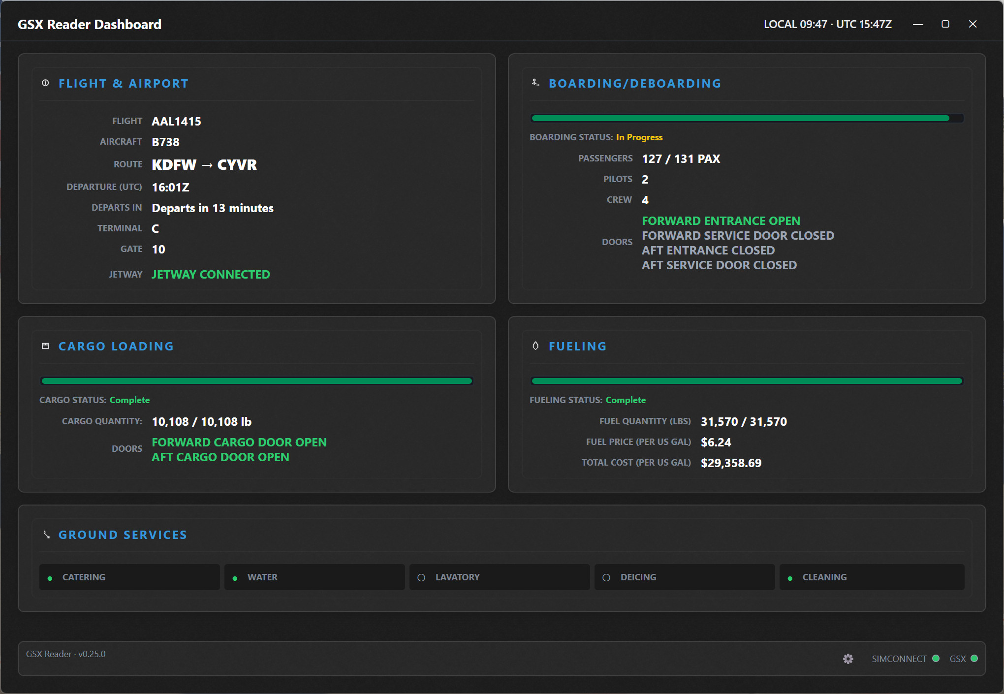 Ramp Status Monitor - GSX Ground Ops Dashboard - Image 1