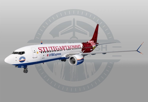 iFly 737 MAX 8 - SunExpress TC-SOI - "VfB Stuttgart"
