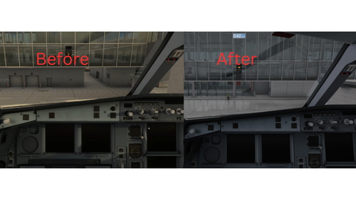 Inibuilds A340 – Centered Default Cockpit Camera