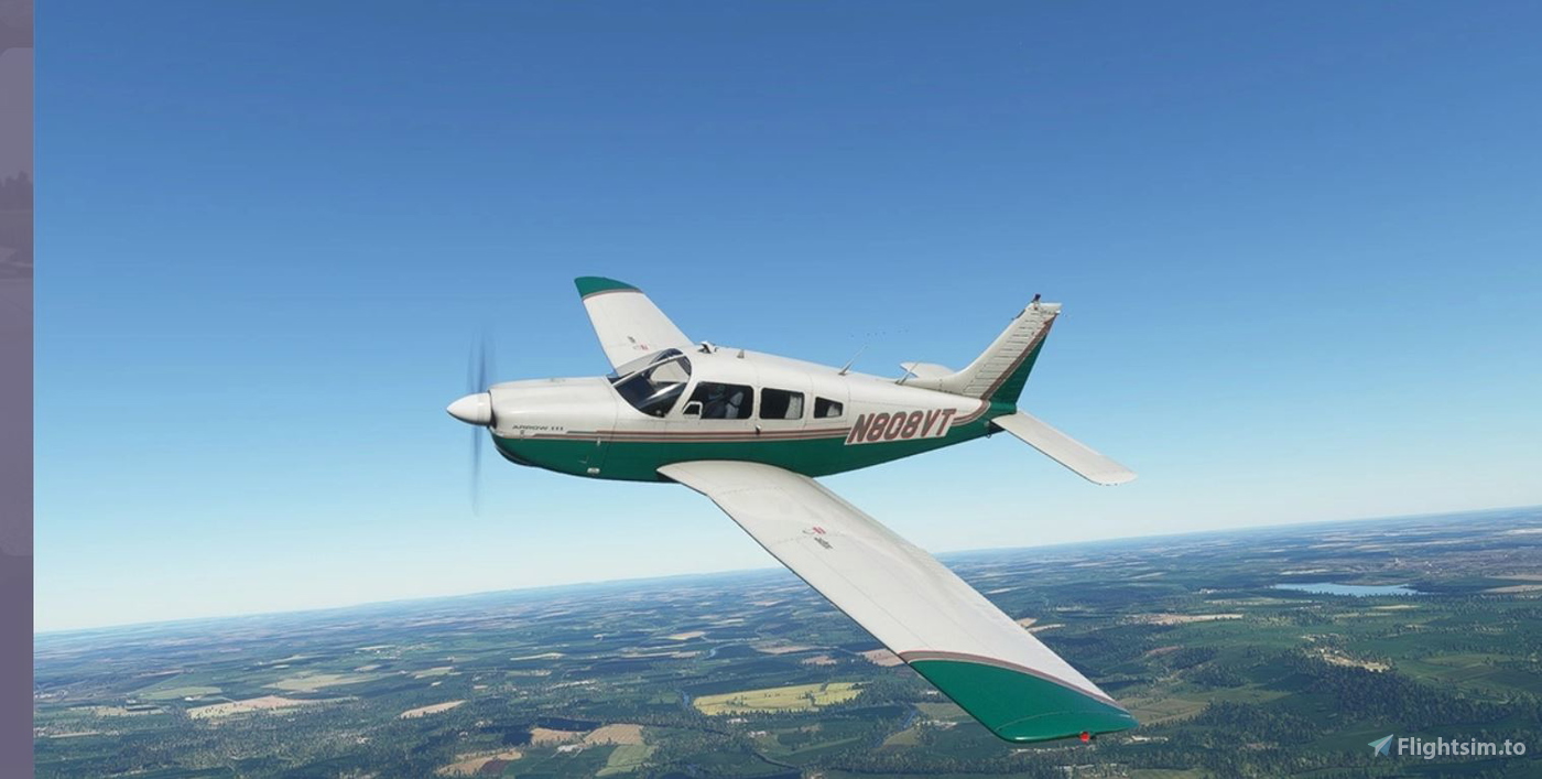 JF Piper Arrow III N808VT pour Microsoft Flight Simulator | MSFS