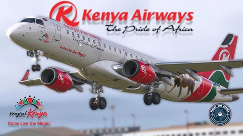Kenya Airways Embraer E190  Special Livery Paint “Magical Kenya” (5Y-FFJ) | FSS E190