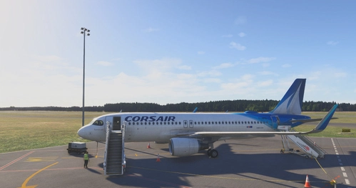 Livery CORSAIR" for  Airbus A320 CFM SL Fenix Simulations 
