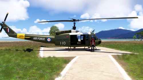 Microsoft Stranger Things UH-1 Huey RAAF A2-110 for FS2024 only