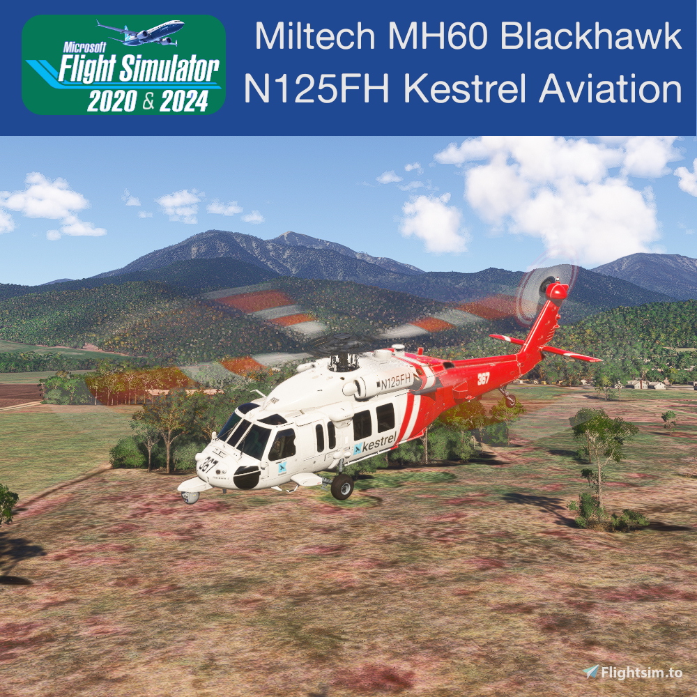 Miltech MH 60 Blackhawk - Kestrel Aviation - N125FH 对于 Microsoft Flight ...