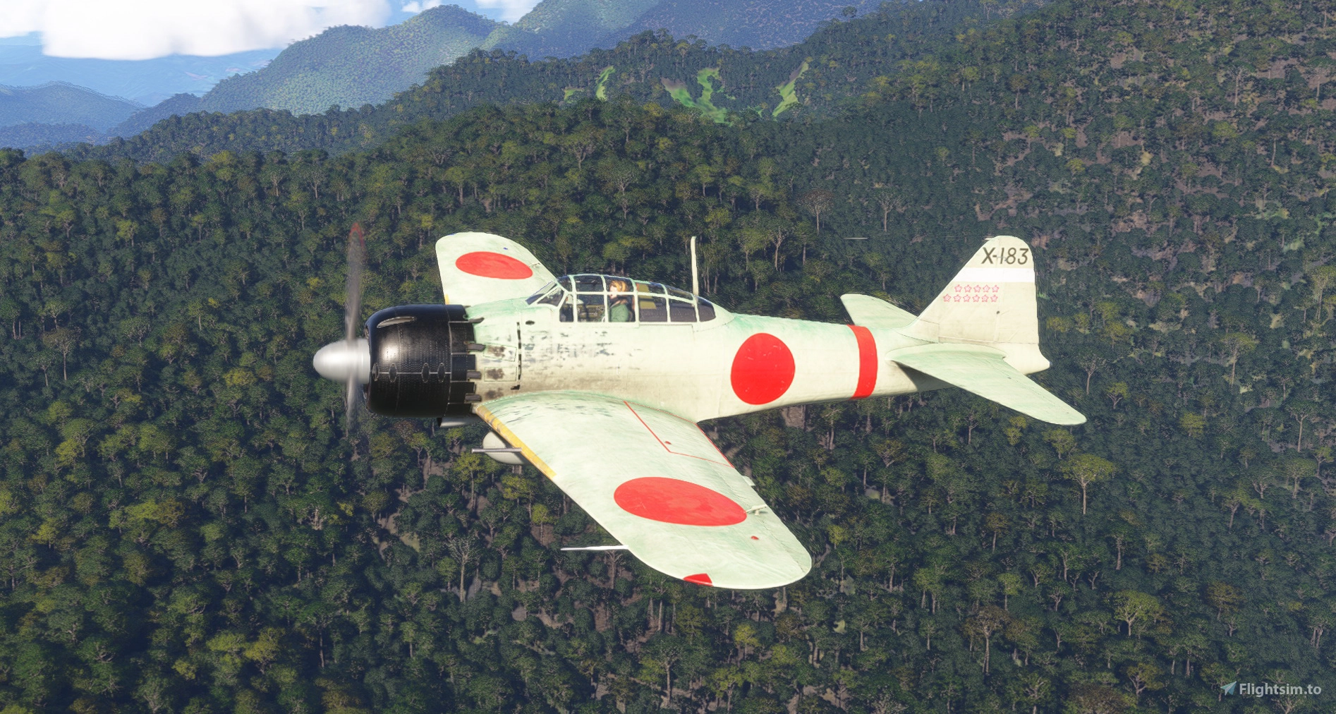 Mitsubishi A6M5 Zero X-183 for Microsoft Flight Simulator | MSFS