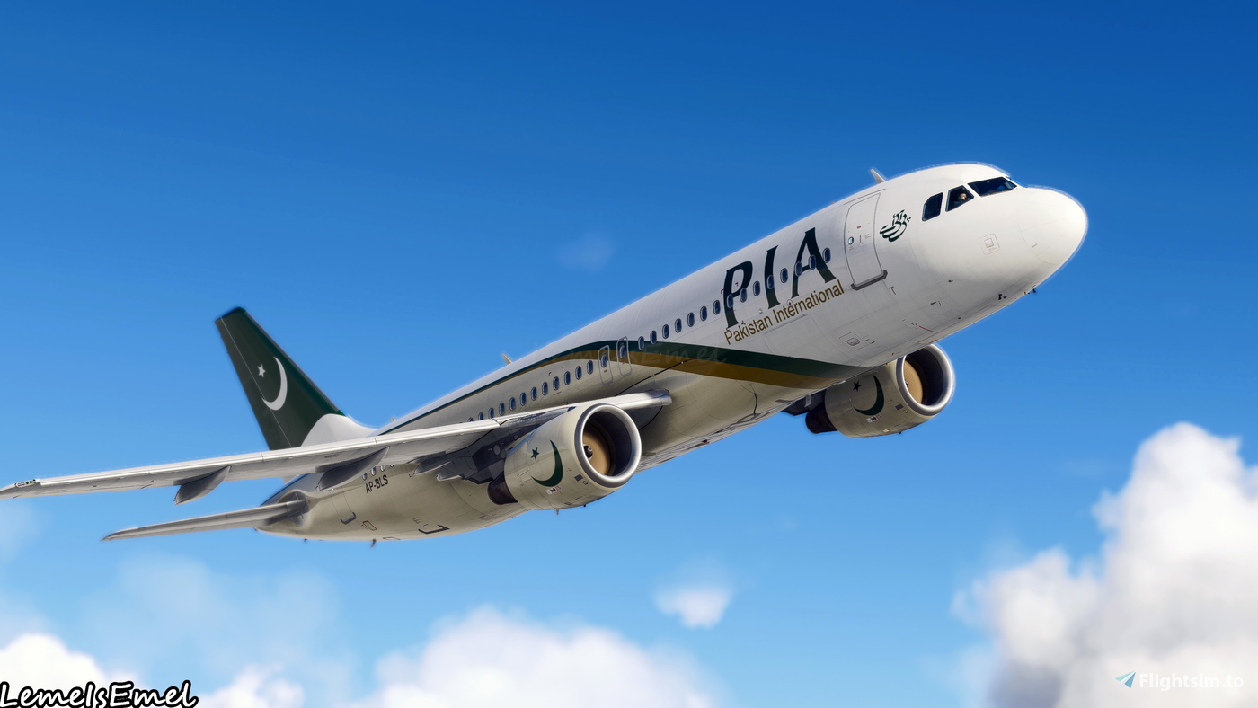 Pakistan International Airlines Livery w/ Cabin for Fenix A320 | AP-BLS ...