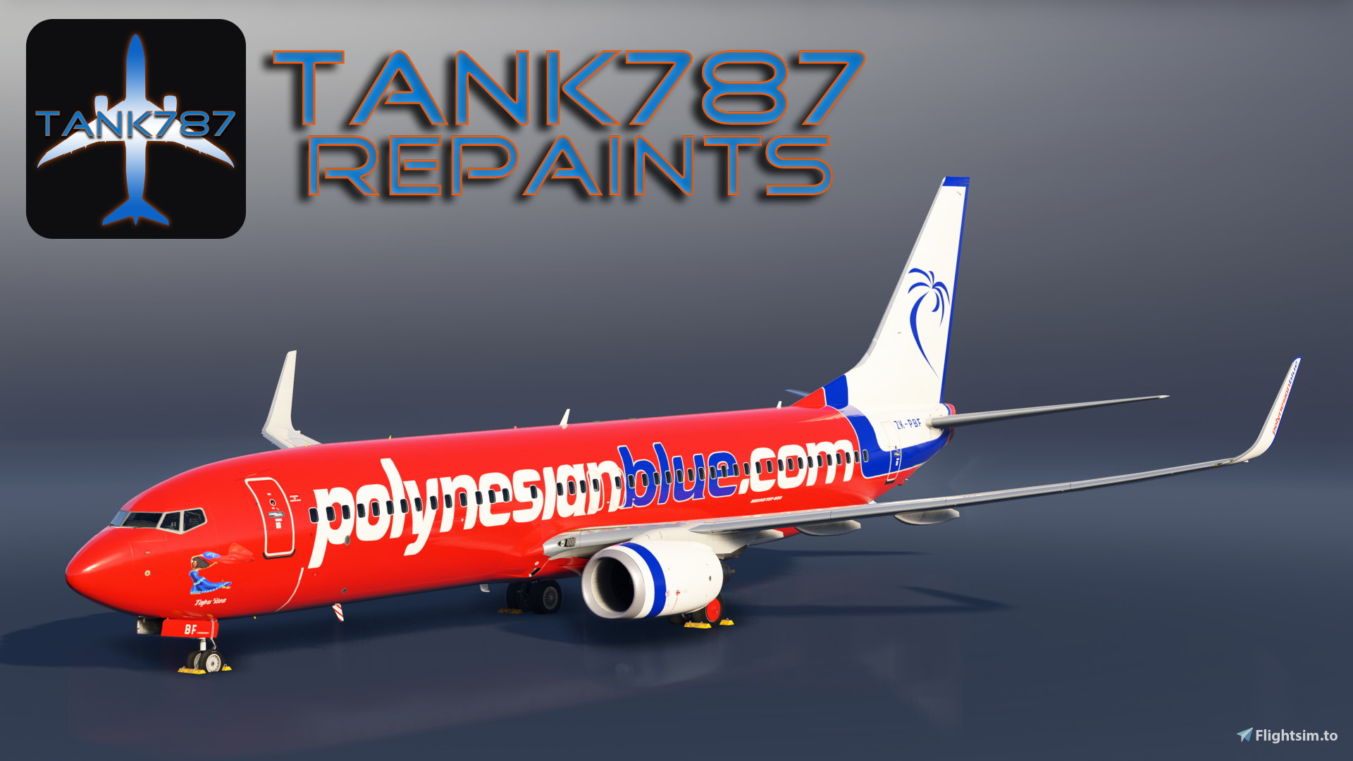PMDG 737-800 Polynesian Blue - ZK-PBF - Aircraft Liveries for MSFS