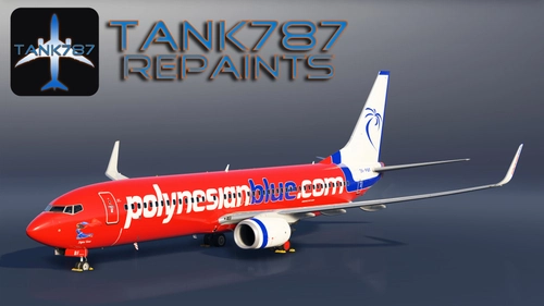 PMDG 737-800 Polynesian Blue - ZK-PBF
