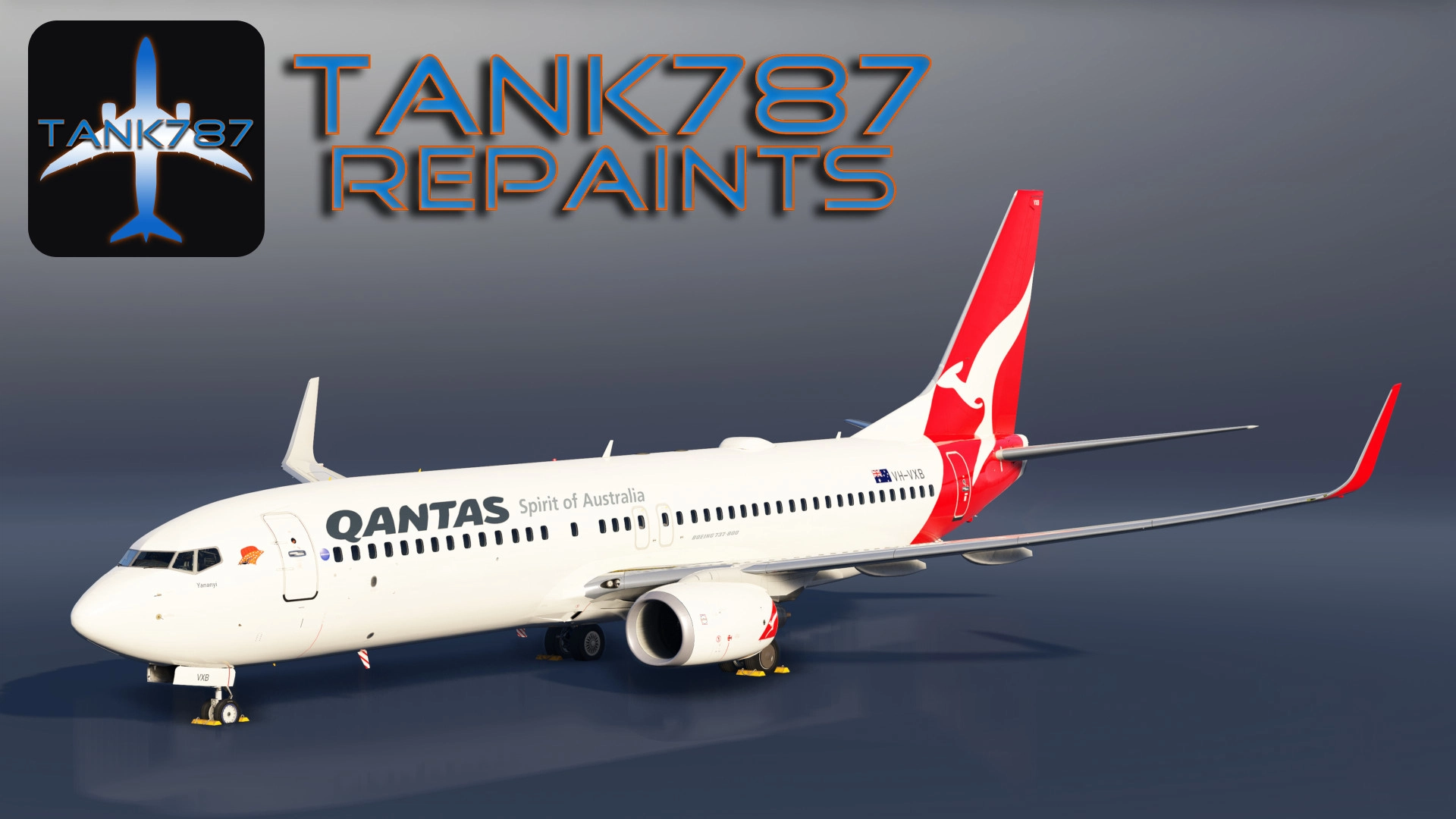 PMDG 737-800 Qantas - VH-VXB Yananyi Dreaming (2 Pack) - Aircraft