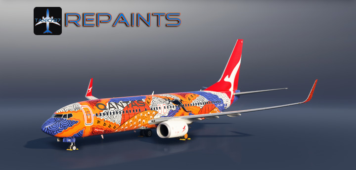 ヘルパ 1/200 QANTAS B737 Yananyi DreamingYananyi Dreaming - Steve