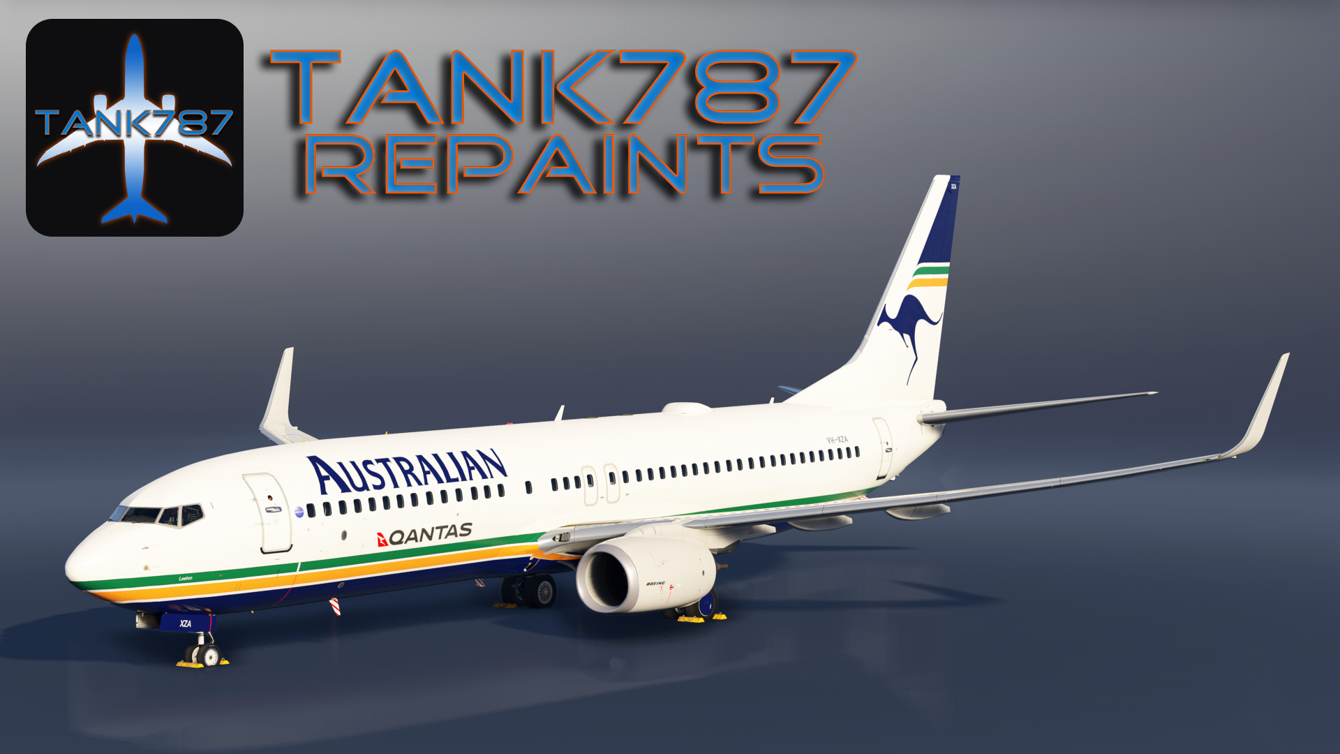 PMDG 737-800 Qantas - VH-XZA (Australian Airlines 90s Fictional