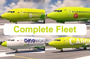 PMDG 737-800 w/ cabin S7 Airlines Complete Fleet Pack thumbnail 1