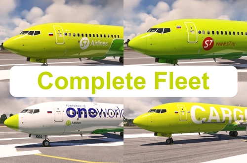 PMDG 737-800 w/ cabin S7 Airlines Complete Fleet Pack