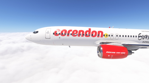 PMDG 737-800 w/ cabin Dutch Corendon Airlines - Eurovision Song Contest 2020 (PH-CDE)