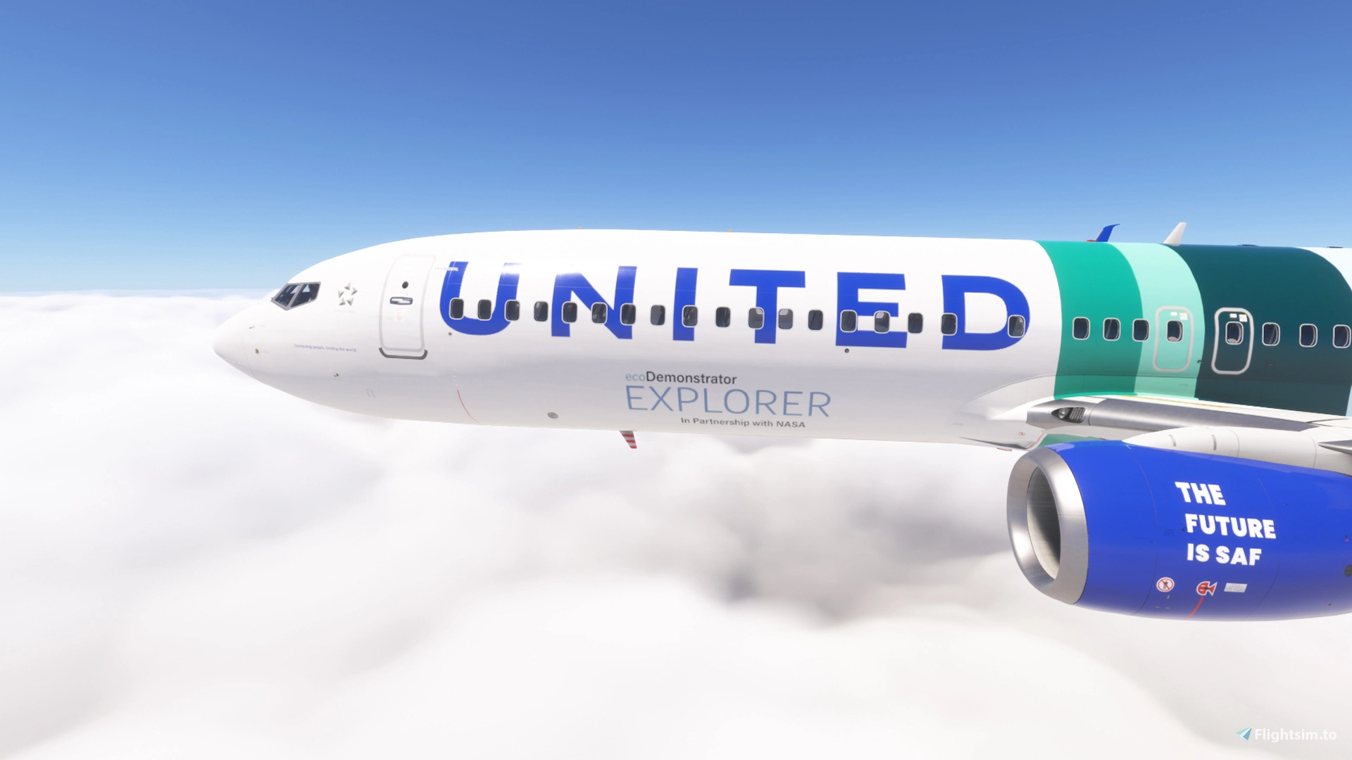 PMDG 737-900ER w/ cabin United Airlines - The Future is SAF (N27602) - Image 1