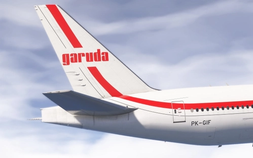 PMDG 777-300ER Garuda Indonesia ("Republik Indonesia" c/s) PK-GIF w/ Cabin
