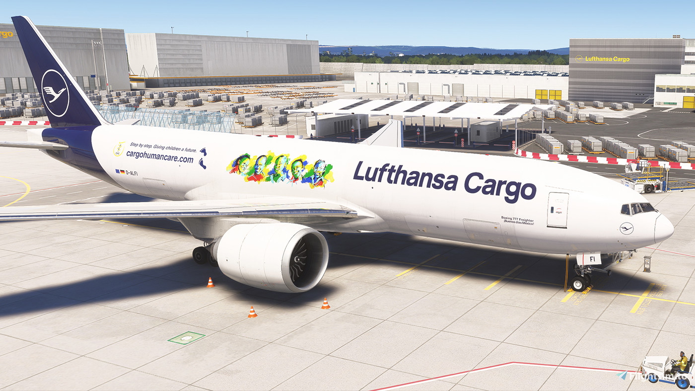 Modello Boeing 777F Lufthansa Cargo D-ALFG NG Model 1:400 Diecast - Neutro CO2