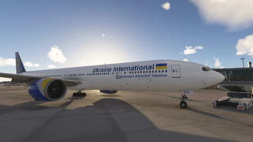 PMDG Boeing 777-300ER Ukraine International UR-GDK (Fictional) for MSFS 2024