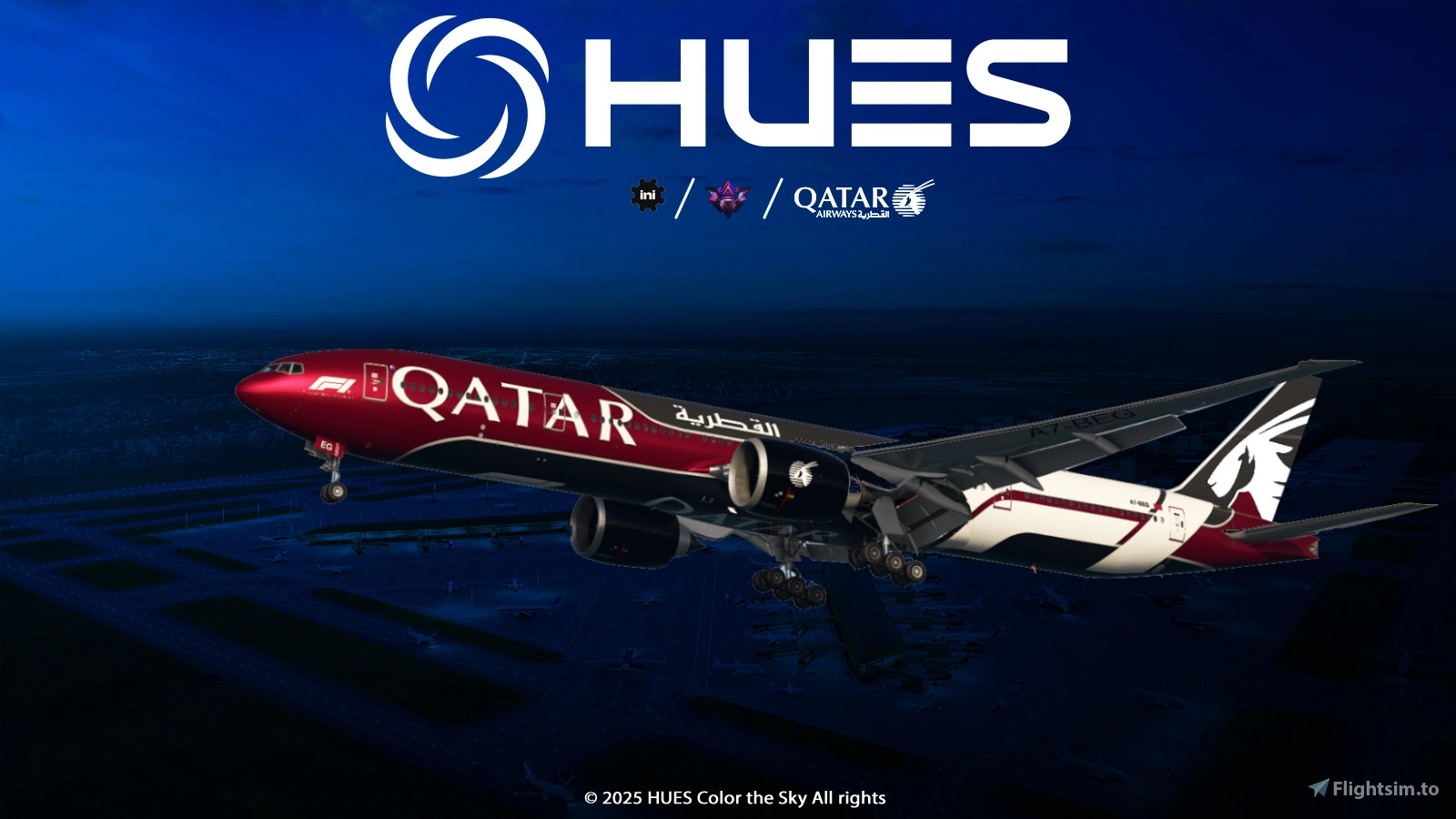 Qatar Airways A7-BEG [FORMULA 1] | PMDG 777-300ER - Image 1