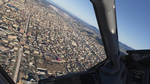 FUKUOKA Airport Visual approach Target Building (Aeon Ohnojoh Shopping Mall)