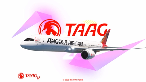 TAAG Angola Airlines(D2-TEQ)50 Years Angola Nacional Independence(Y.A.N.I) Sticker Horizon 787-9 8K