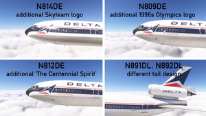 TFDi Design MD-11 w/ cabin Delta Air Lines Fleet - Widget design thumbnail 6