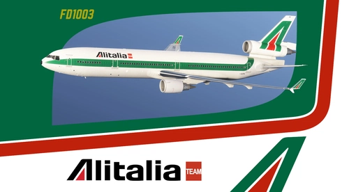New Art Update | TFDi MD11 [GE PAX] Alitalia TEAM (1998-2002) I-DUPB 8k