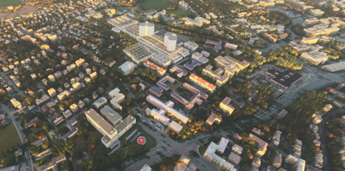 University Hospital Münster and adjacent hospitals