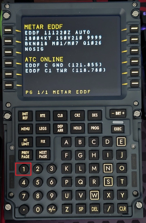 VATSIM METAR & ATIS information on WINWING/WINCTRL PFP3N