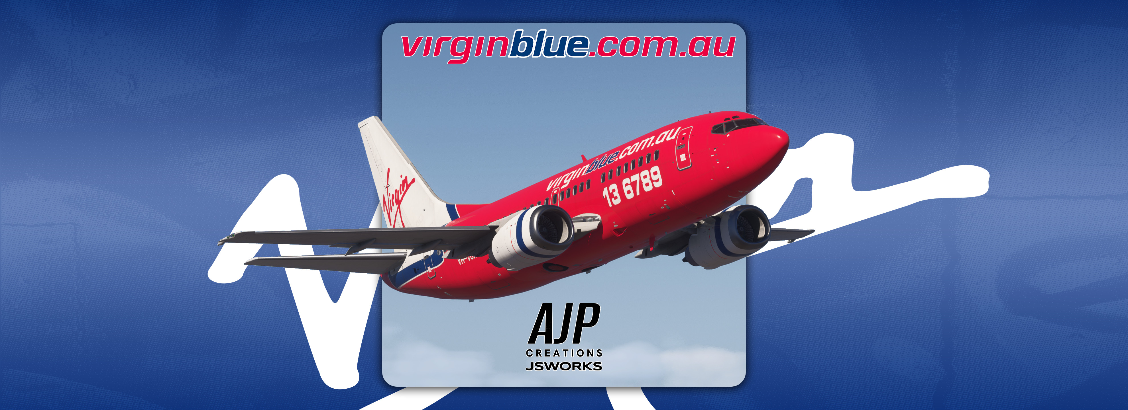 Virgin Blue - 2-Pack - Boeing 737-500 - Aircraft Liveries for MSFS