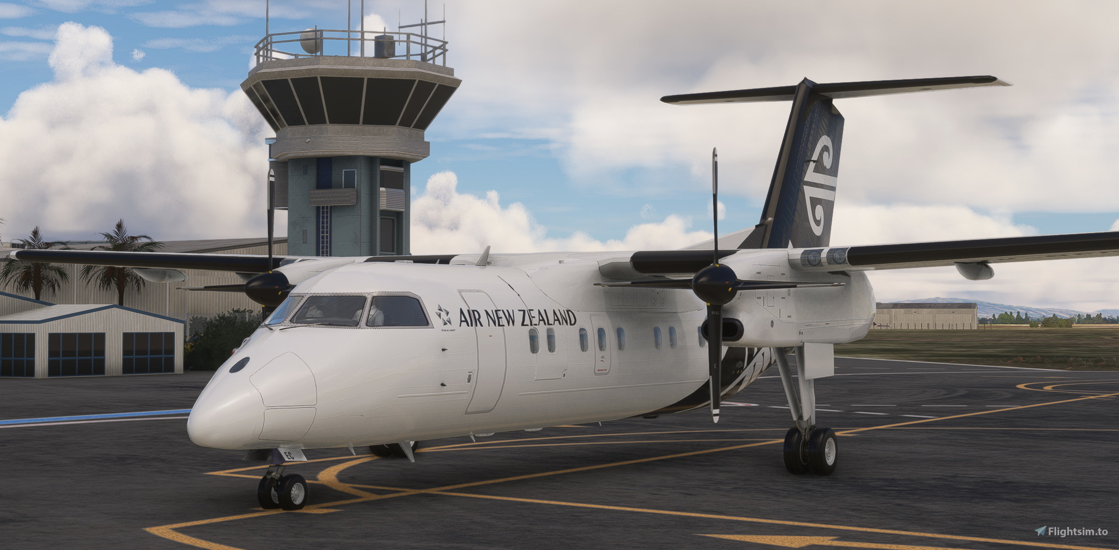 Virtualcol Dash 8-100 Air New Zealand ZK-NEC (Fictional) のために