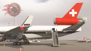 Wolf.Tex Swissair Chocolate[Old color] MD-11 Reg HB-IWI For New Art [With Cabin] thumbnail 1
