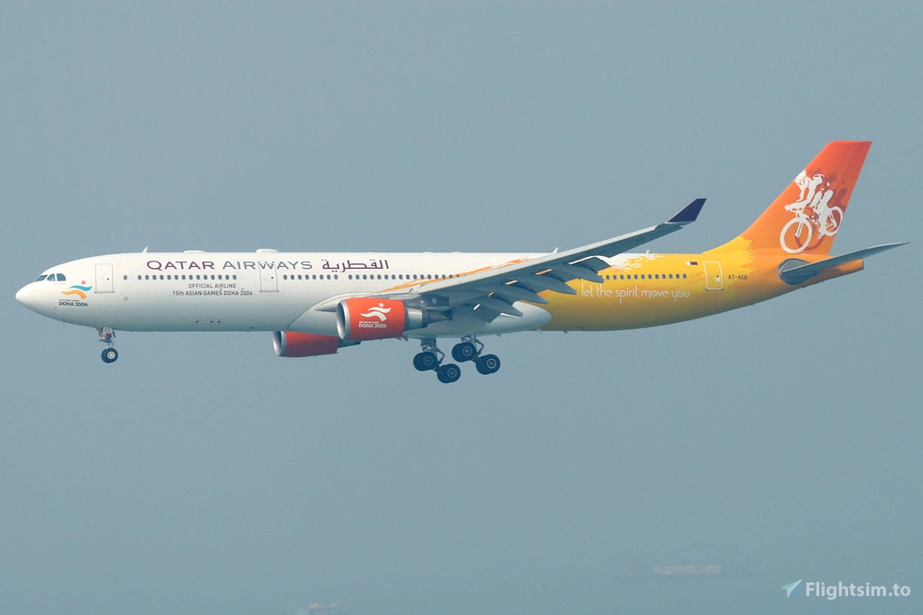 Modello Aereo Qatar Airways Airbus A330-300 A7-AEF FIFA WC 2022 - NG Model 1:400