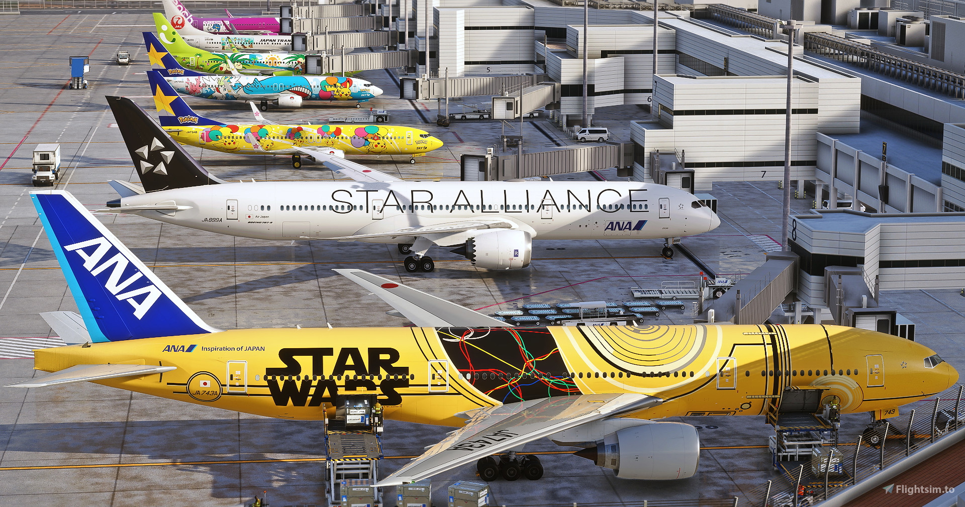 ANA [JA743A C3PO] w/Cabin PMDG B777-200ER for Microsoft Flight