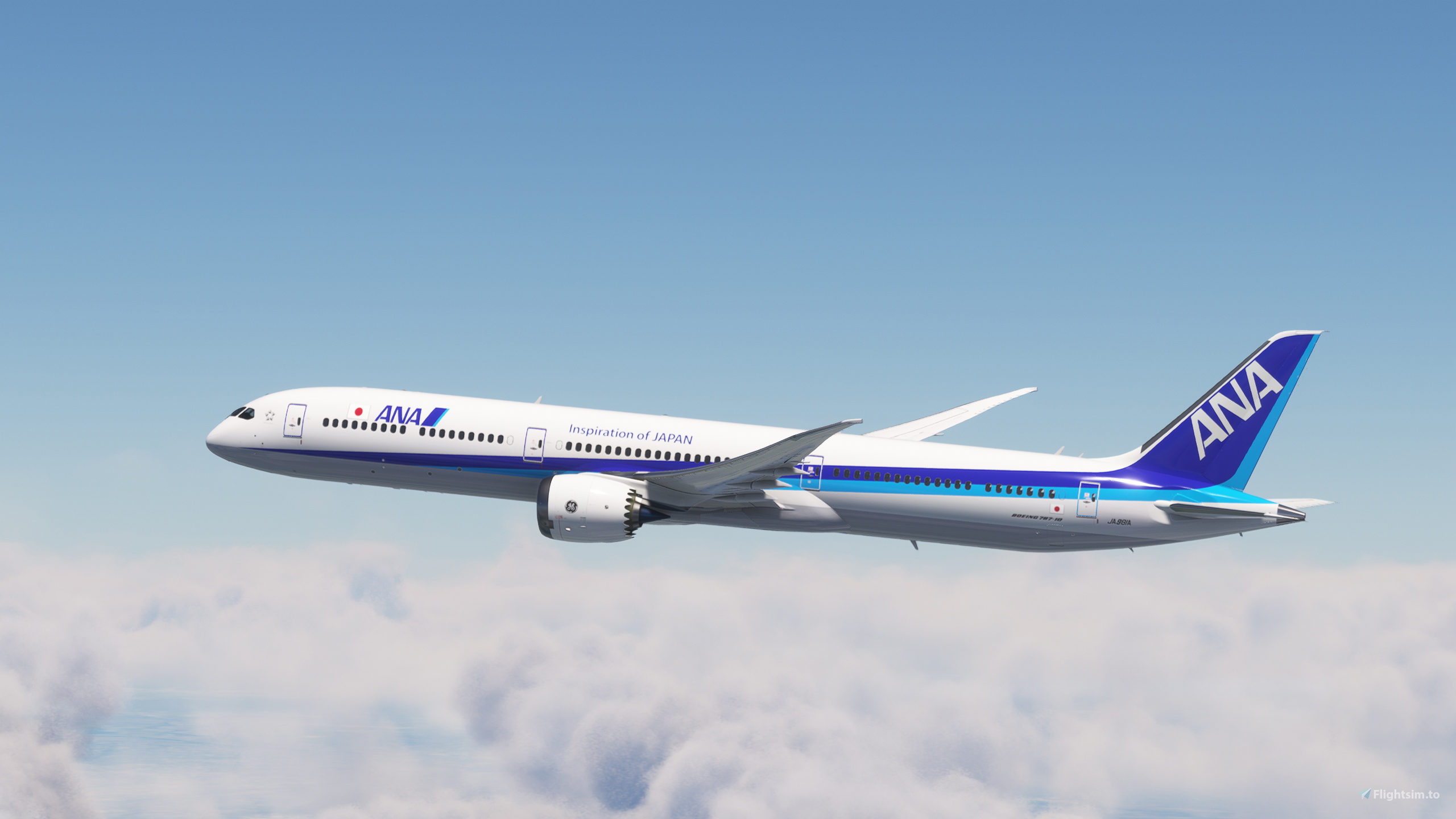 All Nippon Airways Blue Turtle JA381A FlyByWire Airbus A380 [4K/8K