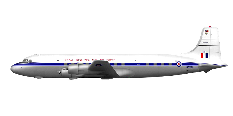 Liveries Requests - RNZAF DC-6 (ex-TEAL) 1960-65 - silver fern over ...
