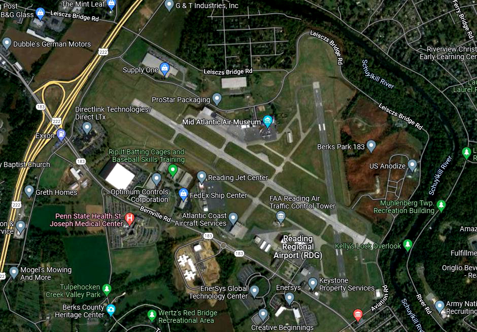 Sceneries Requests KRDG Reading Regional Airport, Pennsylvania