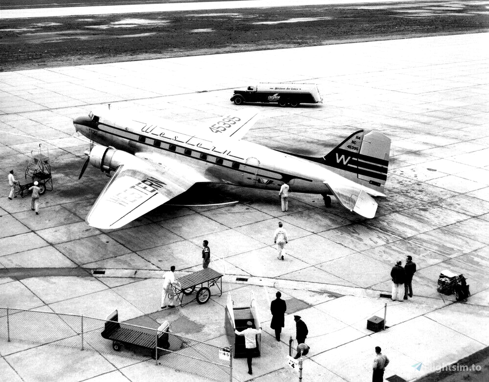 Liveries 请求 Western Airlines DC3 Arrowliner Livery Aluminum Crown
