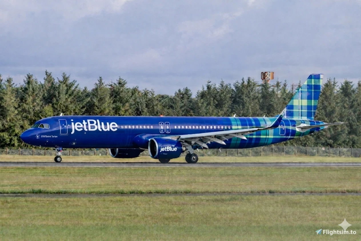 JetBlue FSLabs Airbus A321Neo JetBlue Scotland livery