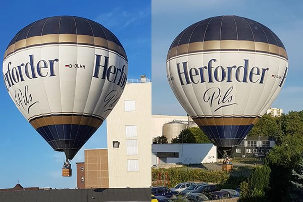 HPG Hot AIr Ballon in Herforder Pils Livery