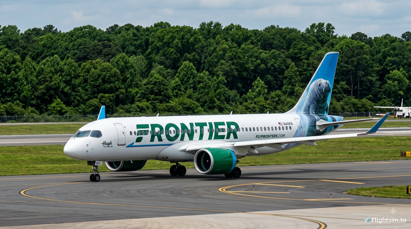 Synaptic A220-300 - Frontier Airlines "Hugh the Manatee" (Fictional)