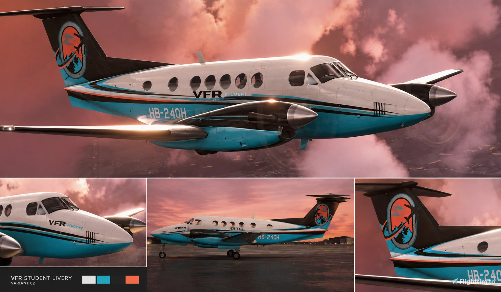 King air B200 livery