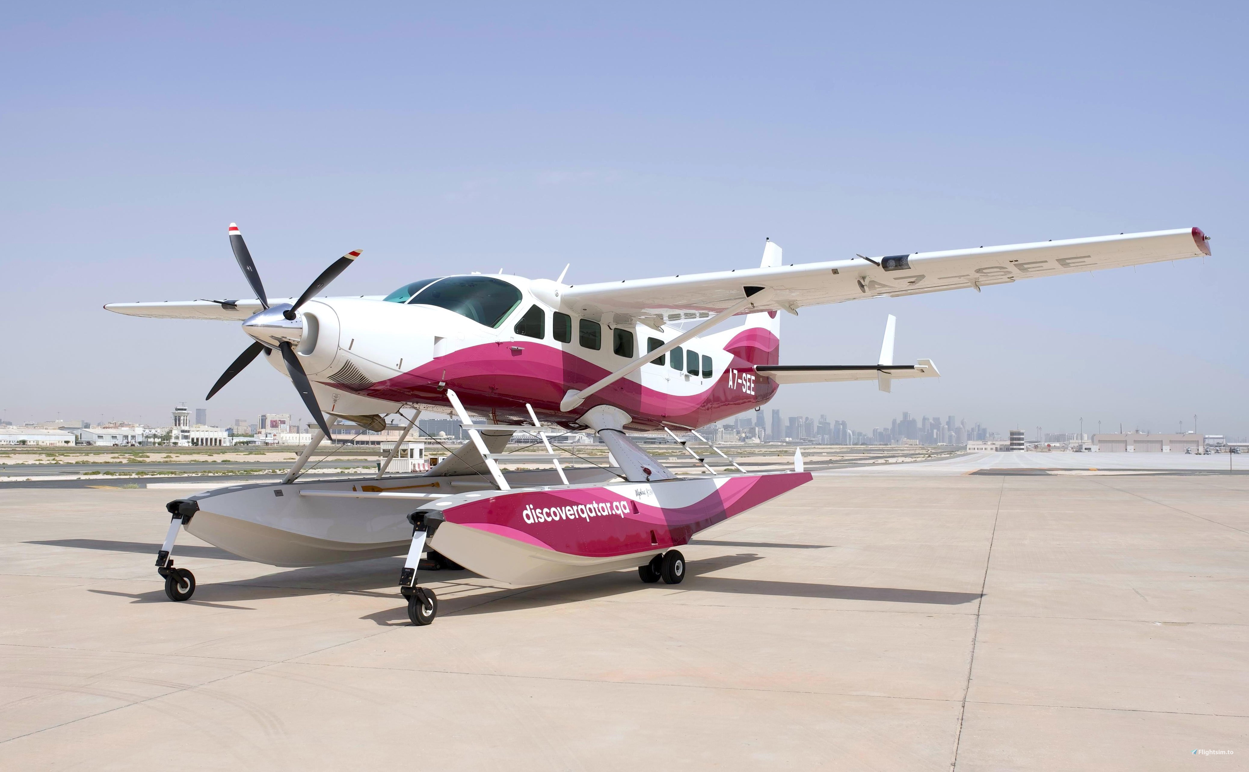 Discover Qatar Cessna 208B livery "A7-SEA"