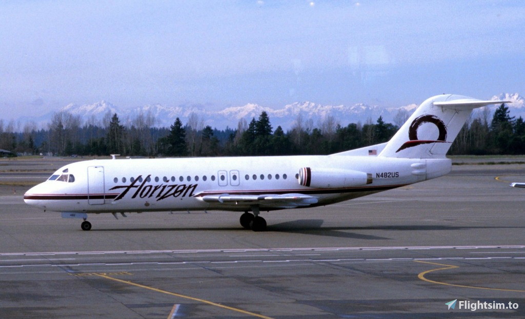 JustFlight Fokker 70 – N482US – Horizon Air