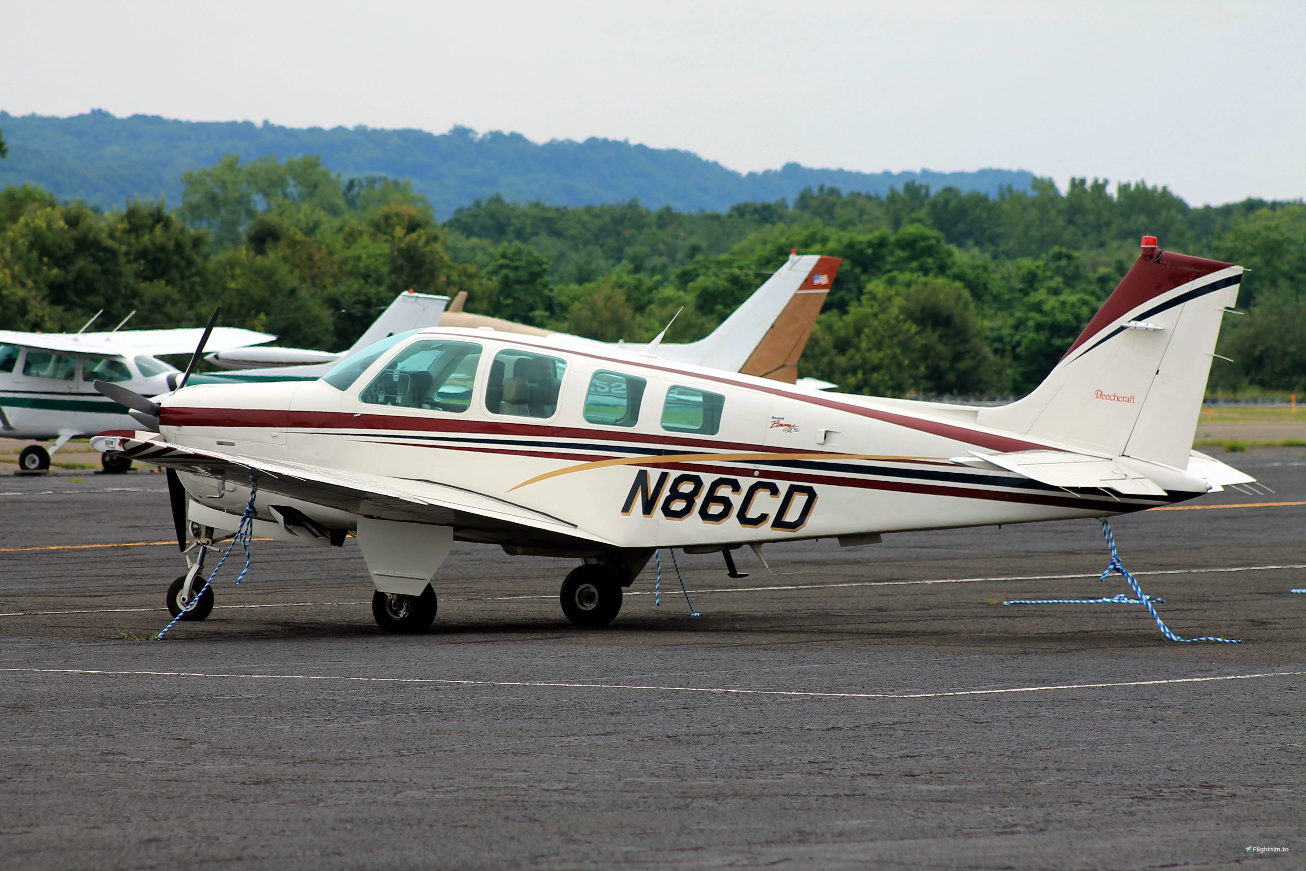 N86CD – Black Square Bonanza Livery