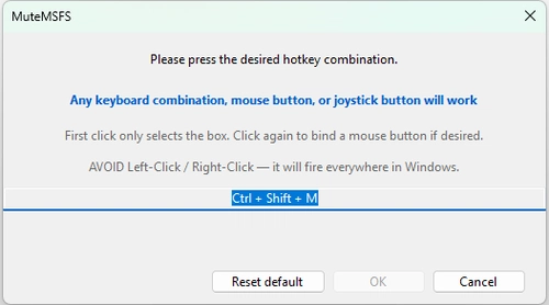 Mute MSFS